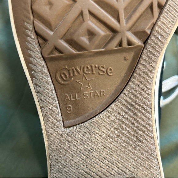 Black High Top Converse W 11 M 9 - Picture 6 of 7